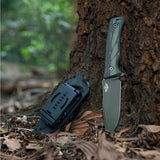 OKNIFE Fortitude Full Tang Fixed Blade Knife with Cerakote